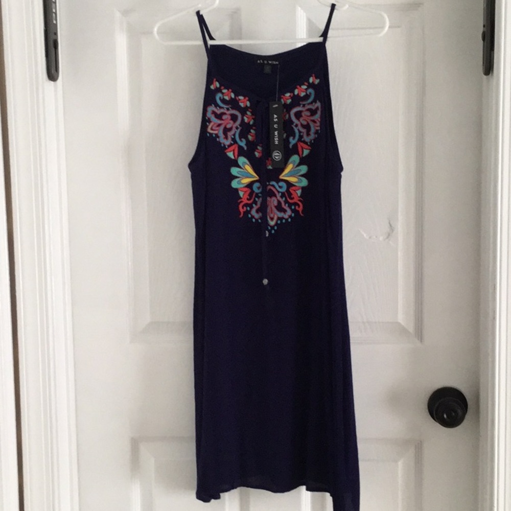 Blue short dress